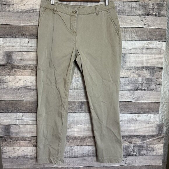 Tommy Bahama Women's Pants Tan Size 8 Live the Island Life Khaki Mid Rise - Picture 1 of 10